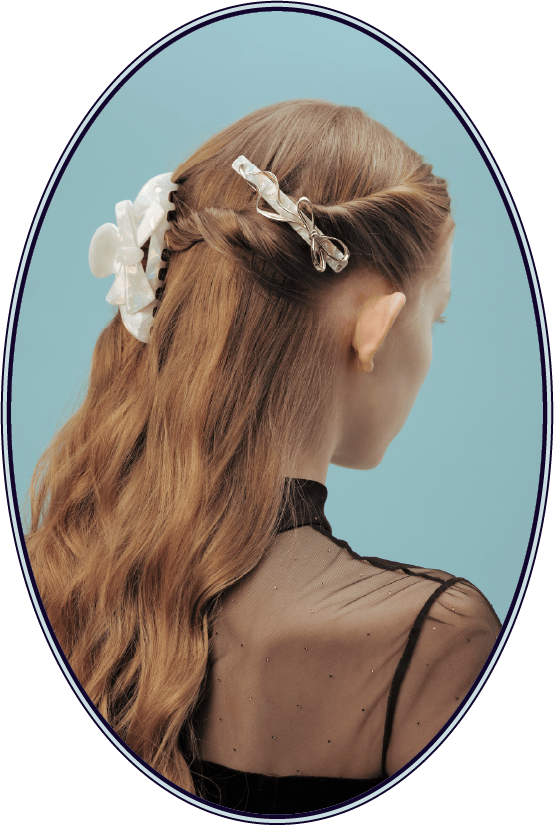 ヤロスラヴァのリボンバレッタ/リボンバンスクリップ